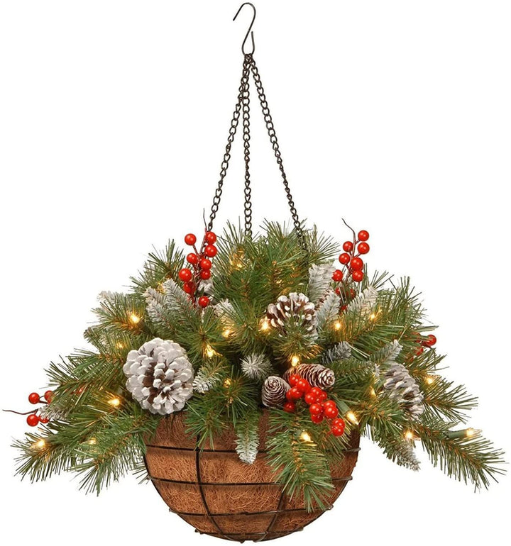 Christmas Door Hanging and Wall Decorations showing a Basket Style | Confetti Living