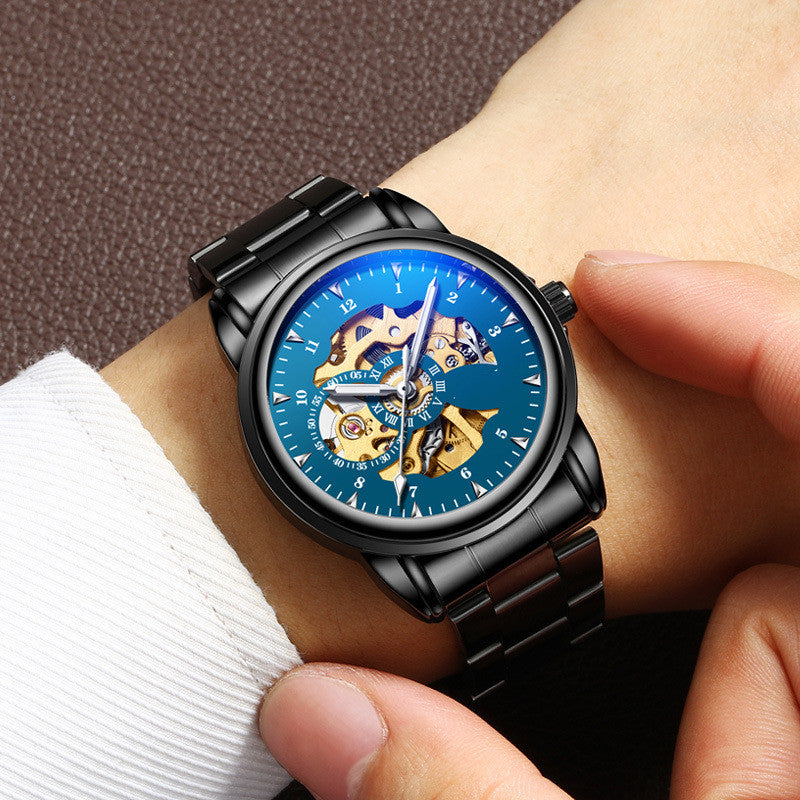 Men's Leather Waterproof Mechanical Watch | Confetti Living