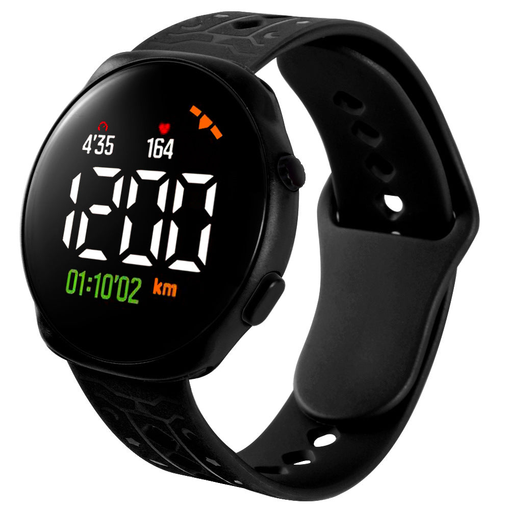 Children's Electronic LED Waterproof Sports Watch in Black | Confetti Living