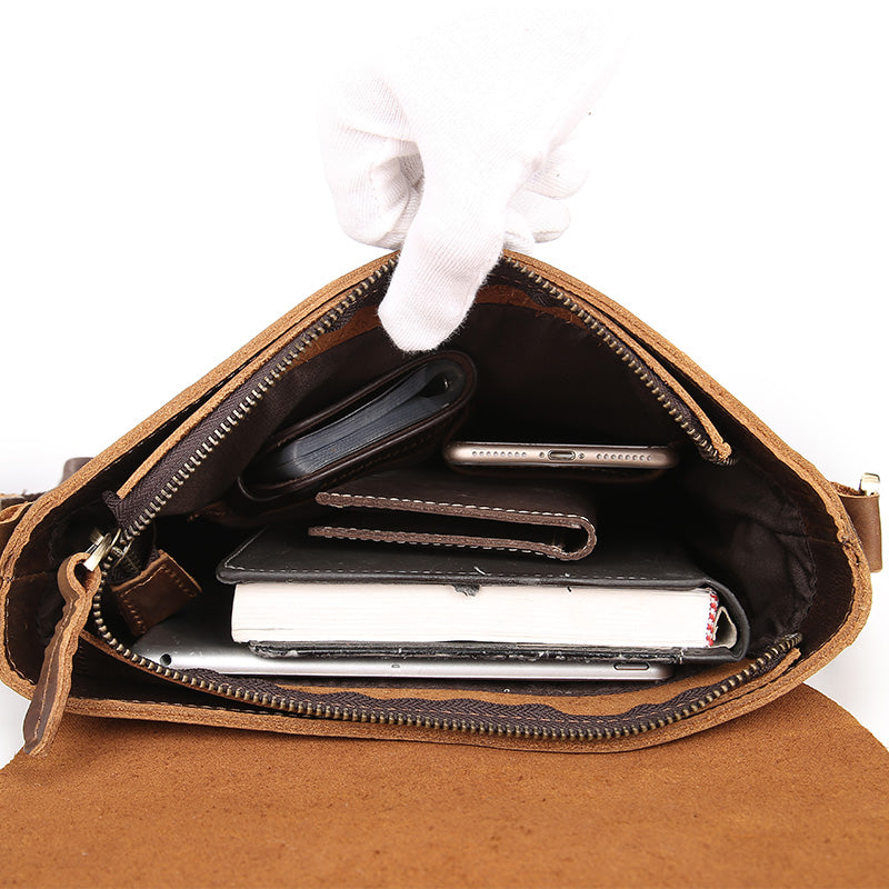 Leather Messenger Bag | Confetti Living