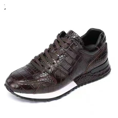 Men's Crocodile Pattern Luxury Leather Sports Shoes | Confetti Living