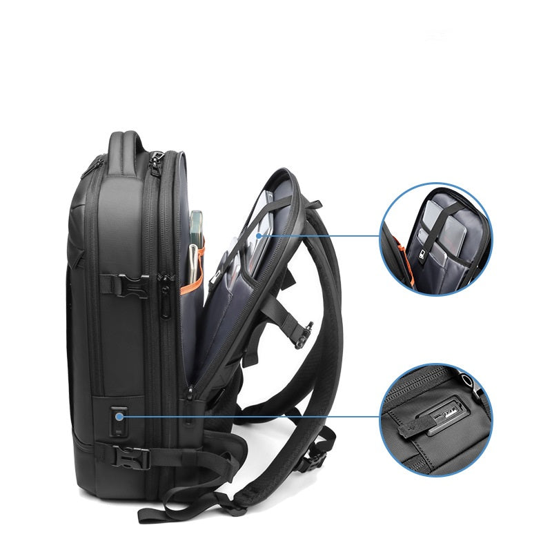 Large Capacity Waterproof Backpack showing details | Confetti Living