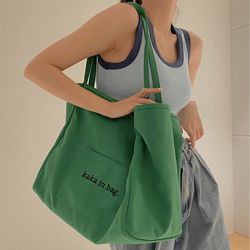 Women's Large Fashion Tote Bag shown in Green | Confetti Living
