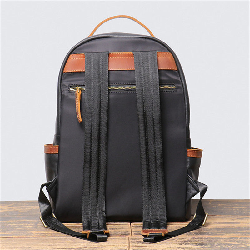 British Retro Leather Backpack showing back perspective | Confetti Living