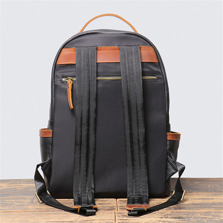 British Retro Leather Backpack showing back perspective | Confetti Living