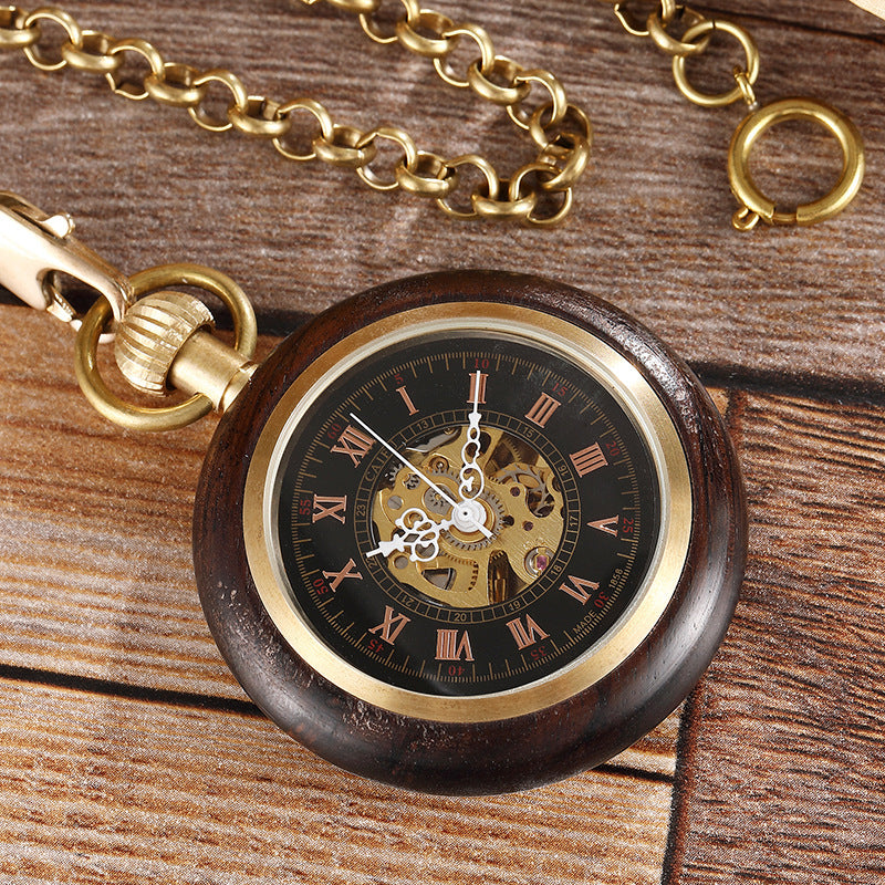 Antique Red Copper and Wood Mechanical Pocket Watch | Confetti Living