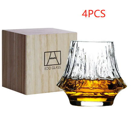 Home Bar Edo Whisky Gass shown with gift box 4 piece | Confetti Living