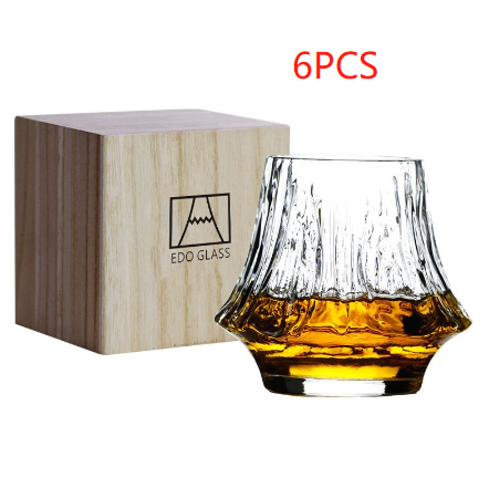 Home Bar Edo Whisky Gass shown with gift box 6 piece | Confetti Living