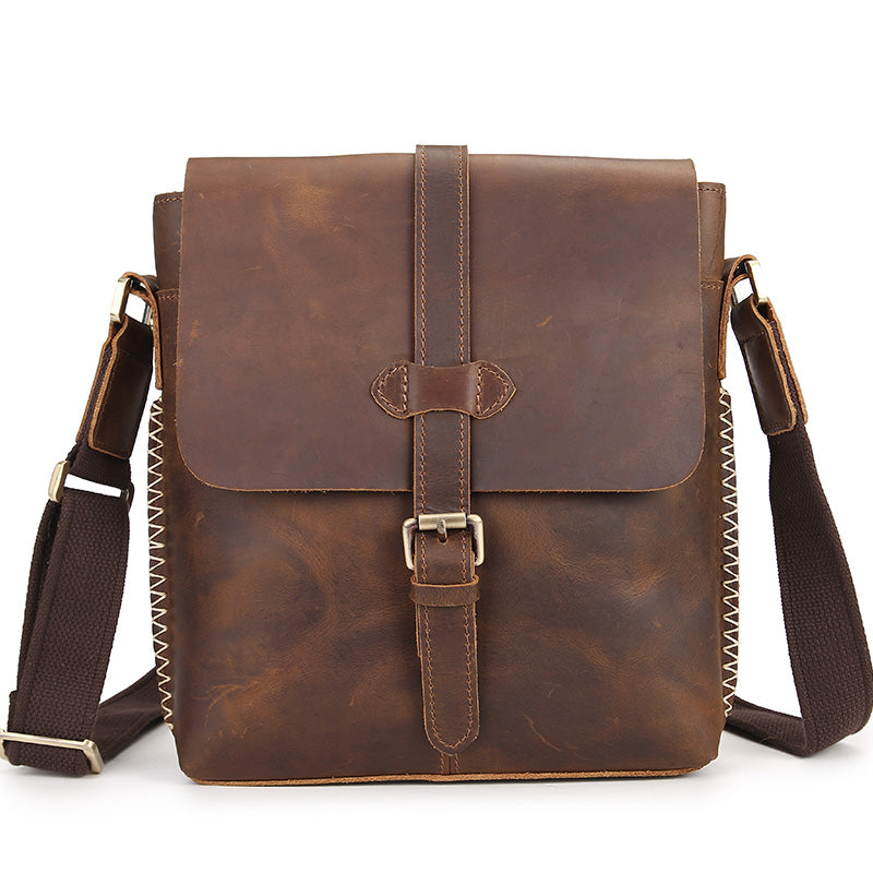 Leather Messenger Bag | Confetti Living