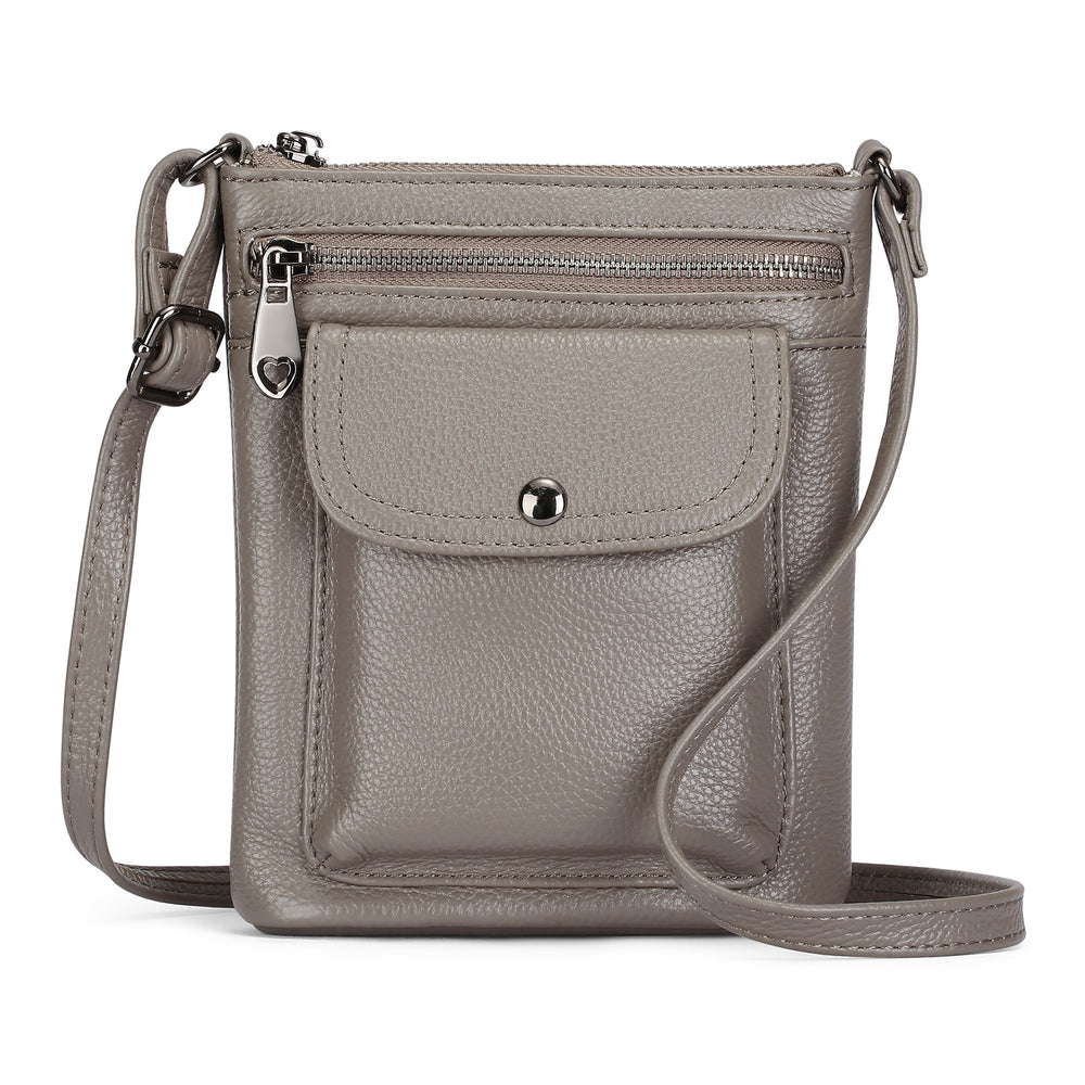 Women's Casual Leather Shoulder Bag in Grey | Confetti Living