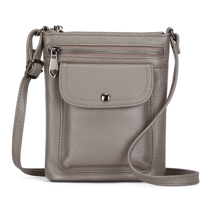 Women's Casual Leather Shoulder Bag in Grey | Confetti Living
