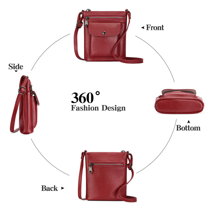 Women's Casual Leather Shoulder Bag showing all  | Confetti Livingide facets