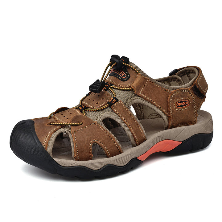 Men's Authentic Leather Baotou Beach Sandals | Confetti Living