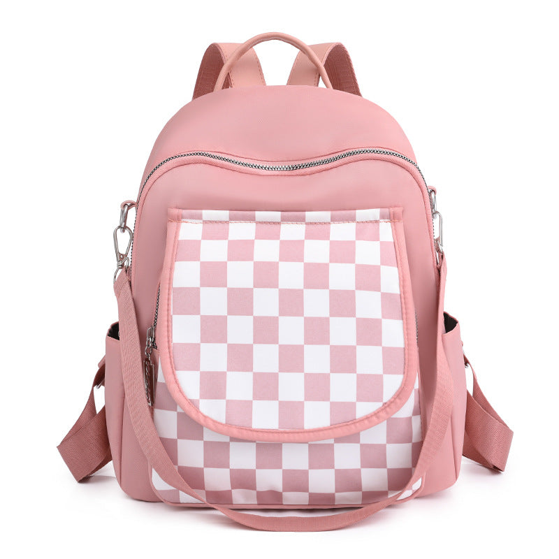 Lightweight Chequered Canvas Backpack | Confetti Living