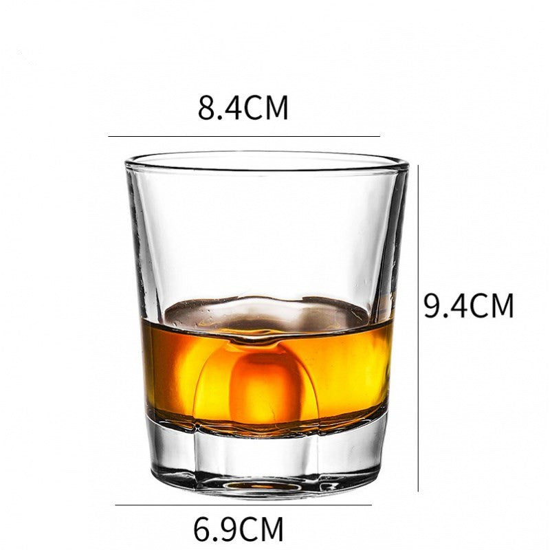 Home Bar Crystal Whiskey Glasses showing Fingerprint Design with dimensions | Confetti Living