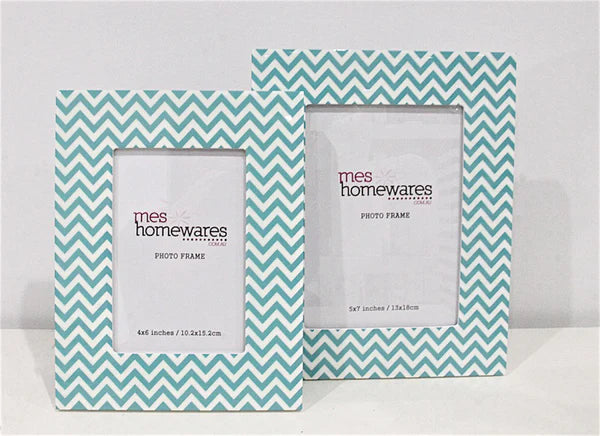 Photo Frame - Green Chevron | Confetti Living