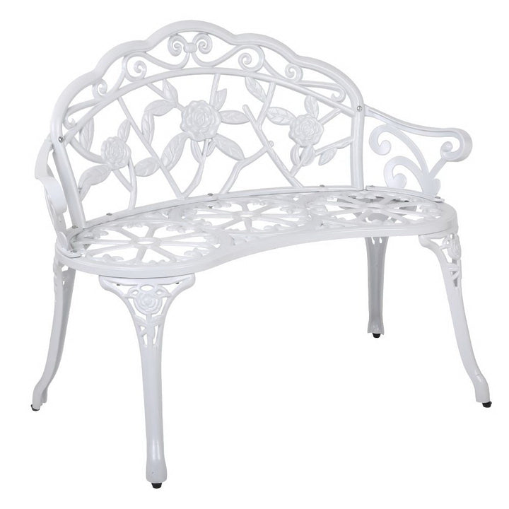 Gardeon White Victorian Garden Bench | Confetti Living