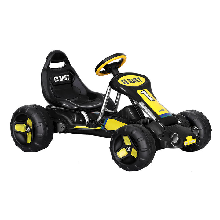 Rigo Kids Pedal Go Kart Ride On Toys Racing Car Plastic Tyre Black | Confetti Living