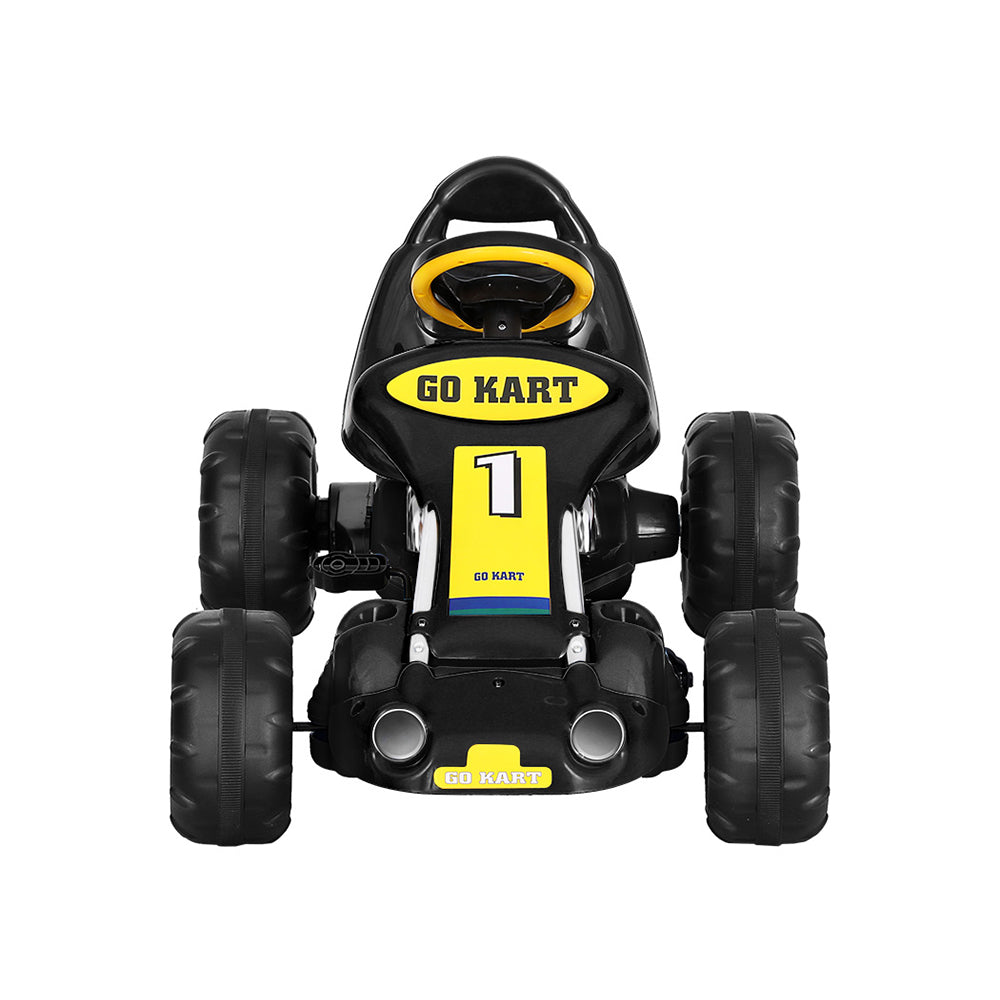 Rigo Kids Pedal Go Kart Ride On Toys Racing Car Plastic Tyre Black | Confetti Living