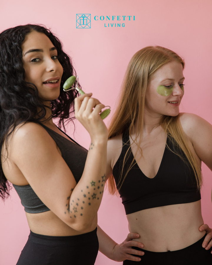 Luxury Green Jade Roller and Gua Sha Set | Confetti Living