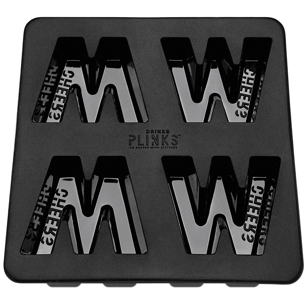 Drinks Plinks Letter W Silicone Ice Tray | Confetti Living