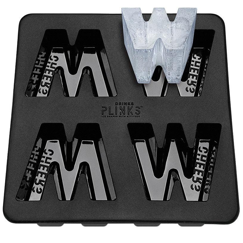 Drinks Plinks Letter W Silicone Ice Tray | Confetti Living