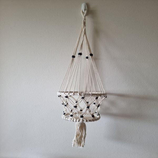 Macrame Hanging Planter - Large Single Natural | Confetti Living