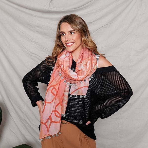 Silk Cotton Scarf MORNING | Confetti Living