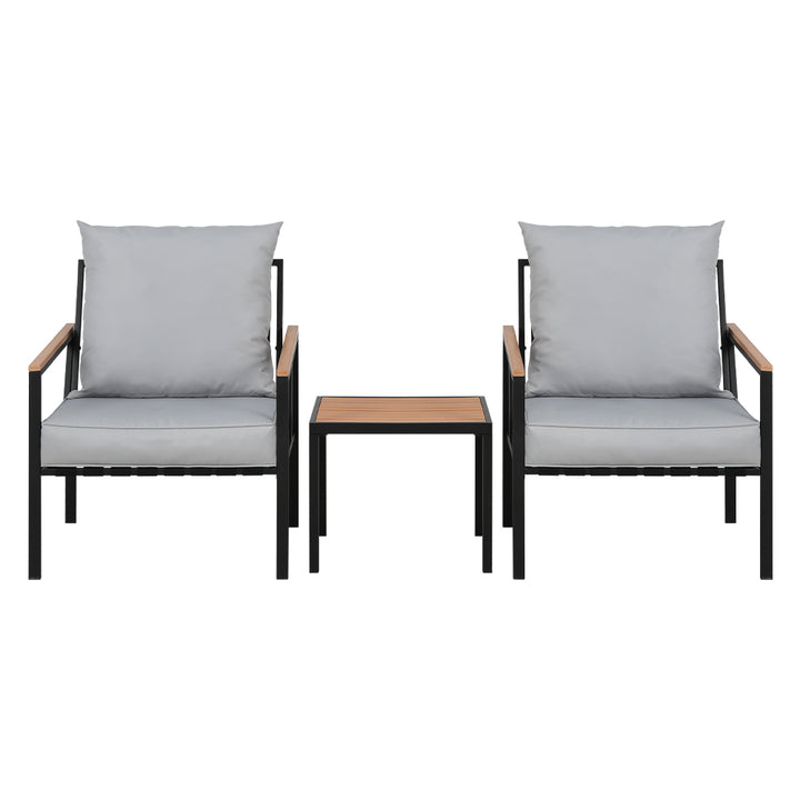 Gardeon 3-piece Outdoor Lounge Setting showing front perspective | Confetti Living