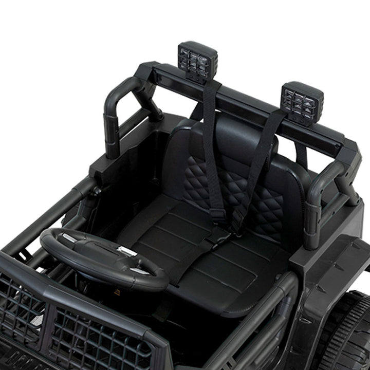 Kids Ride On Jeep Electric 12V Battery RC showing interior perspective | Confetti Living