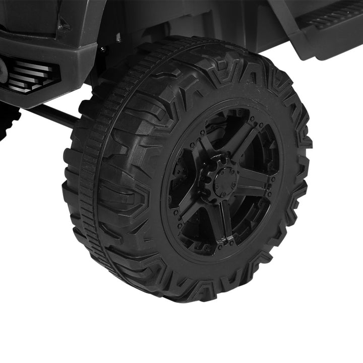 Kids Ride On Jeep Electric 12V Battery RC showing wheels detail | Confetti Living