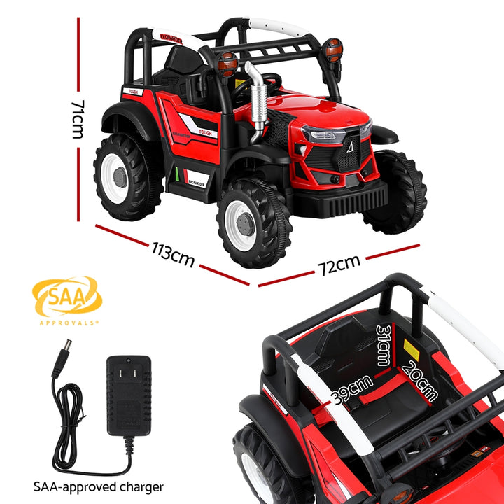 Rigo Kids Electric Ride On Car Off Road Jeep Remote 12V Red | Confetti Living