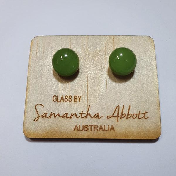 Glass Stud Earrings Green Tones Collection | Confetti Living