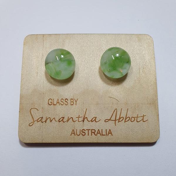 Glass Stud Earrings Green Tones Collection | Confetti Living