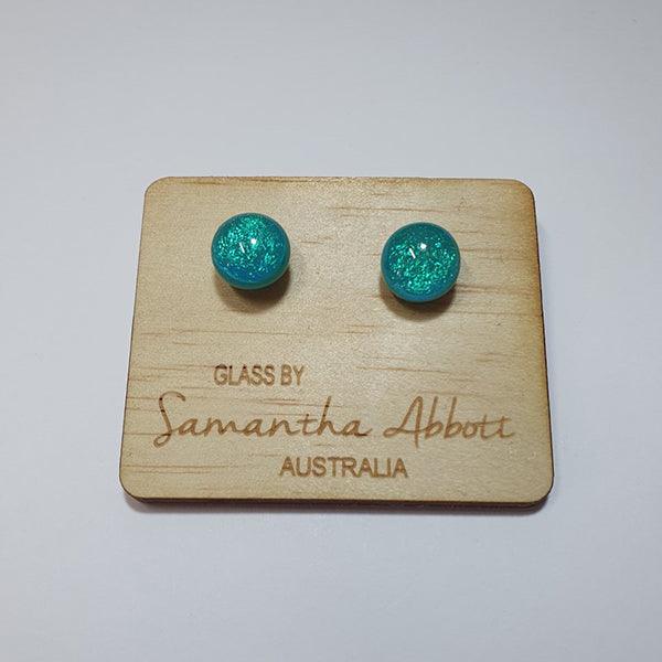 Glass Stud Earrings Green Tones Collection | Confetti Living