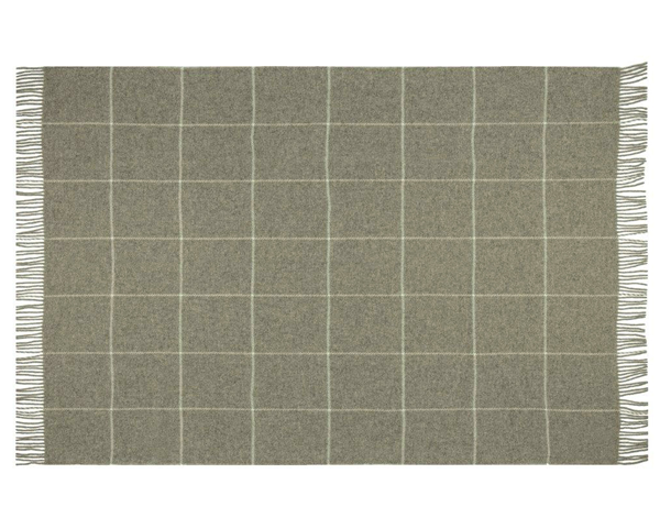 Brighton Throw Rug - 100% NZ Wool - Beige Striped | Confetti Living