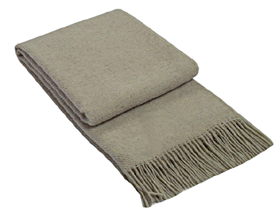 Brighton Throw Rug - 100% NZ Wool - Beige | Confetti Living