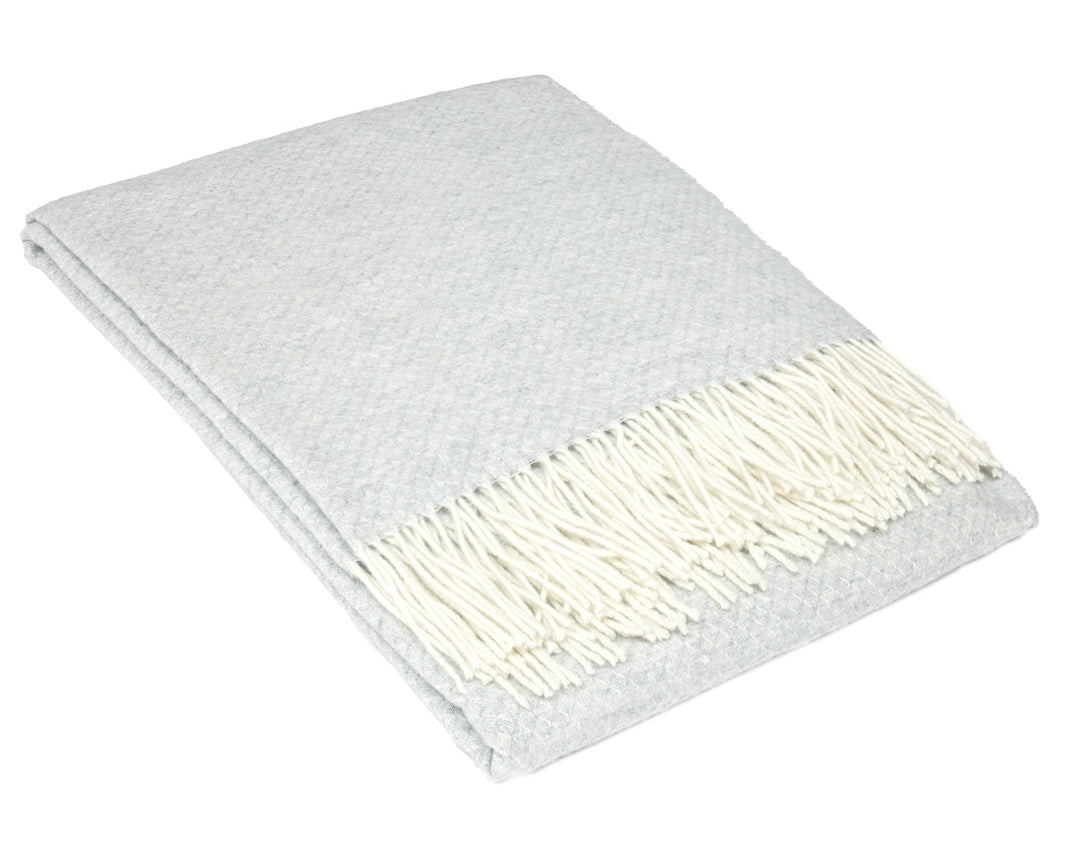 Chiswick Light Grey Merino Throw Blanket | Confetti Living