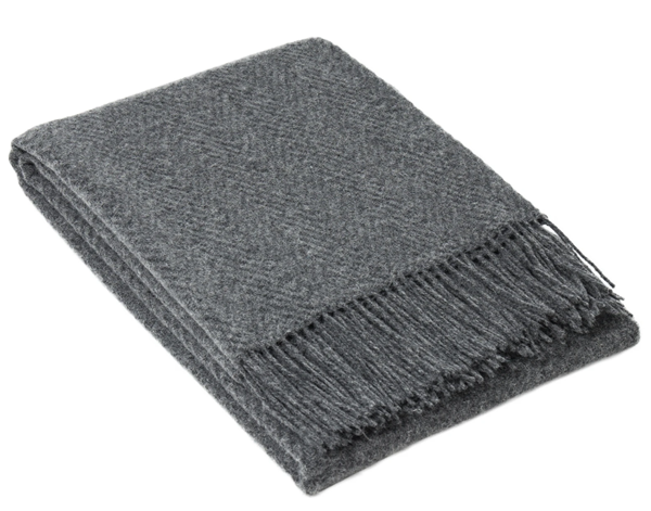 Hampton Slate Merino Wool Throw Rug | Confetti Living