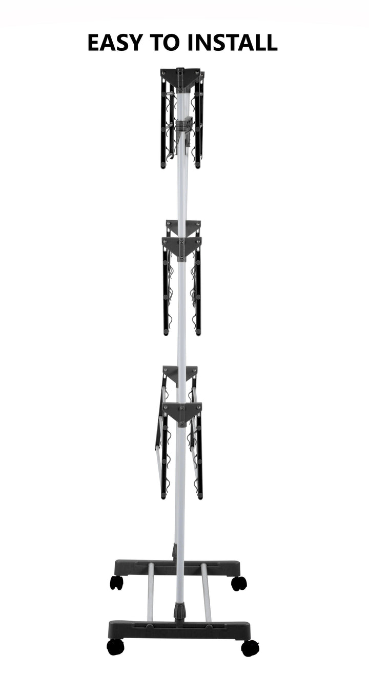 Folding 3-Tier Clothes Laundry Drying Rack shown in folded position | Confetti Living