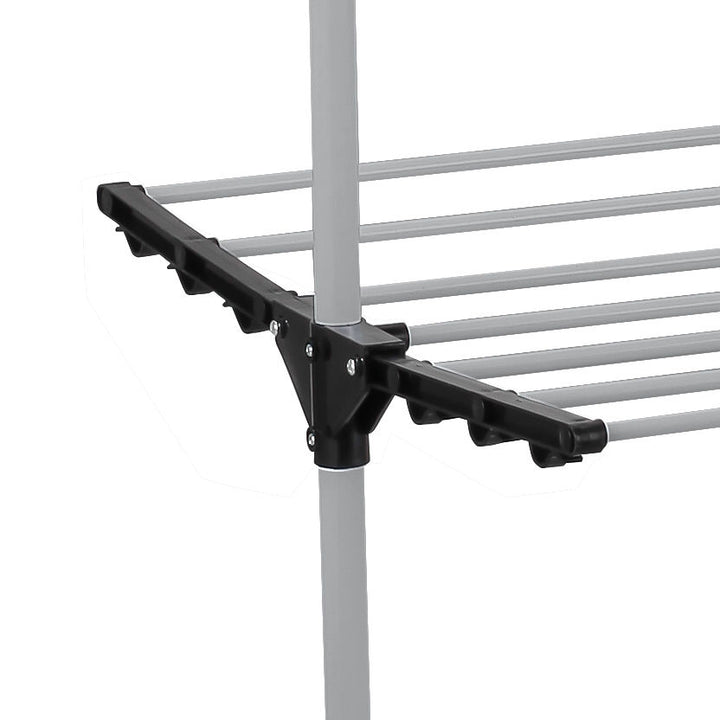 Folding 3-Tier Clothes Laundry Drying Rack showing rach details | Confetti Living