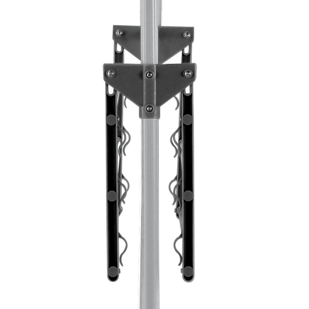 Folding 3-Tier Clothes Laundry Drying Rack showing folded shelves | Confetti Living