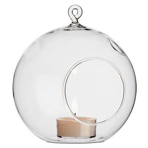 Hanging Glass Ball Tealight Candle Holder Medium | Confetti Living