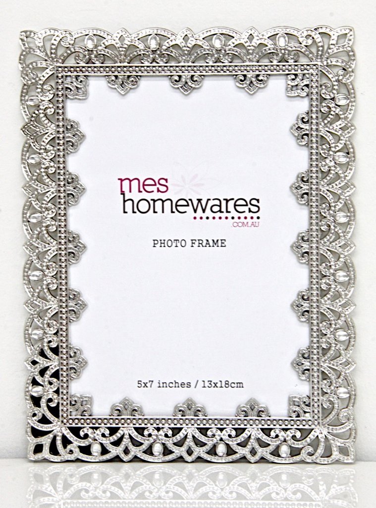 Photo Frame Victoria Lace Silver | Confetti Living