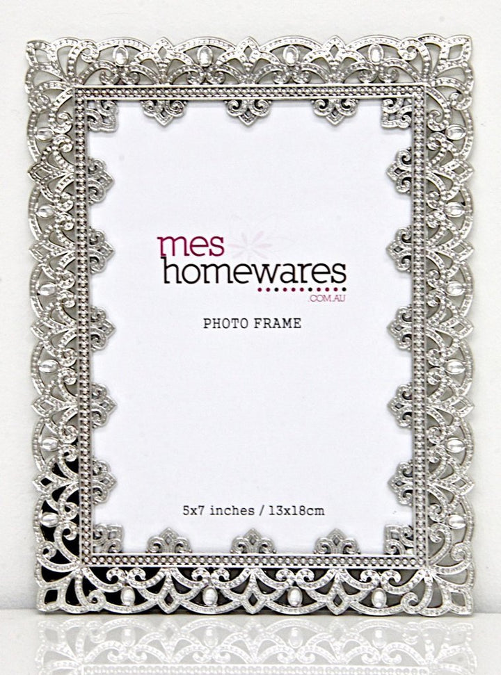 Photo Frame Victoria Lace Silver | Confetti Living