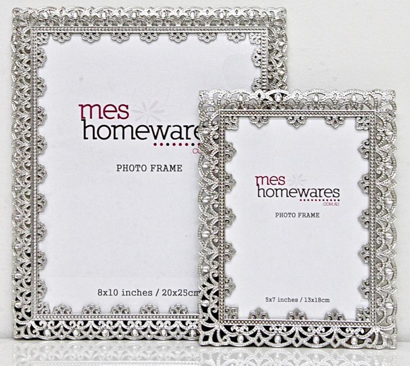 Photo Frame Victoria Lace Silver | Confetti Living