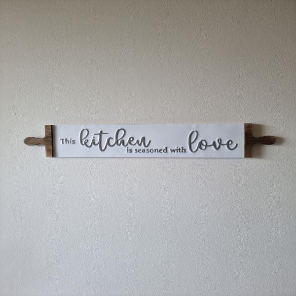 Wall Decor Sign - This Kitchen is Seasoned with Love | Confetti Living
