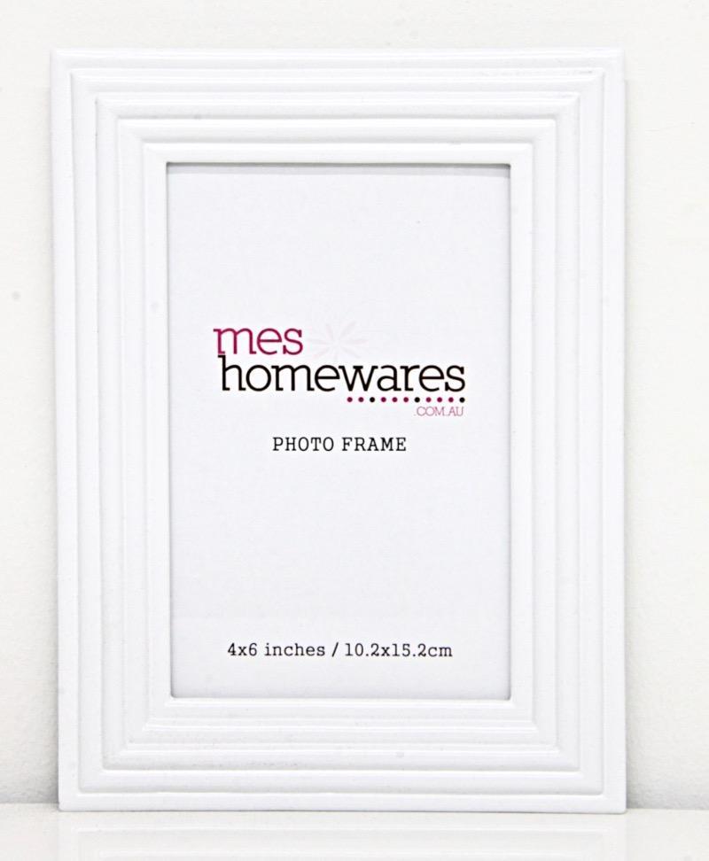 Photo Frame White Ribbed Border | Confetti Living