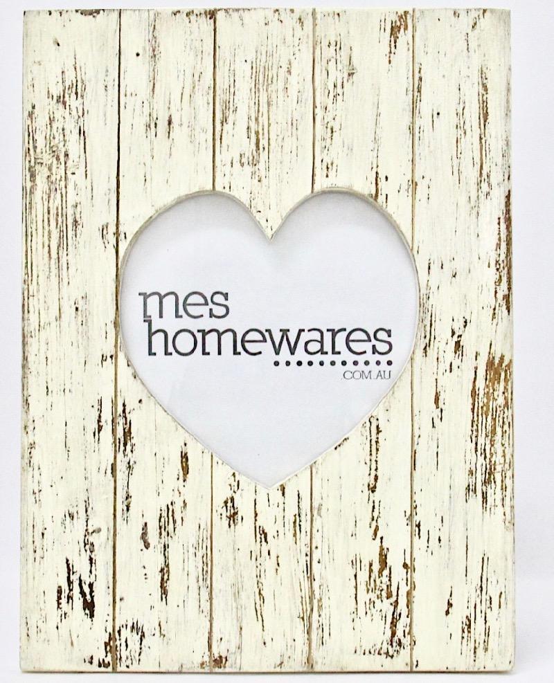 Photo Frame Whitewash Heart | Confetti Living