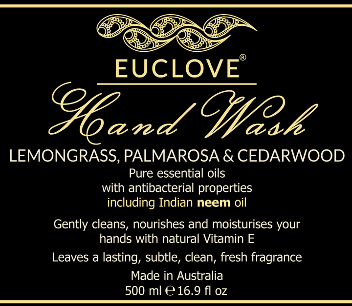 Natural Hand Wash Lemongrass, Palamrosa and Cedarwood 500ml | Confetti Living